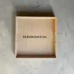 Atölye Kiraz boyanabilir kare sunum tepsisi 34,5x34,5x5,5 cm ölçüleri