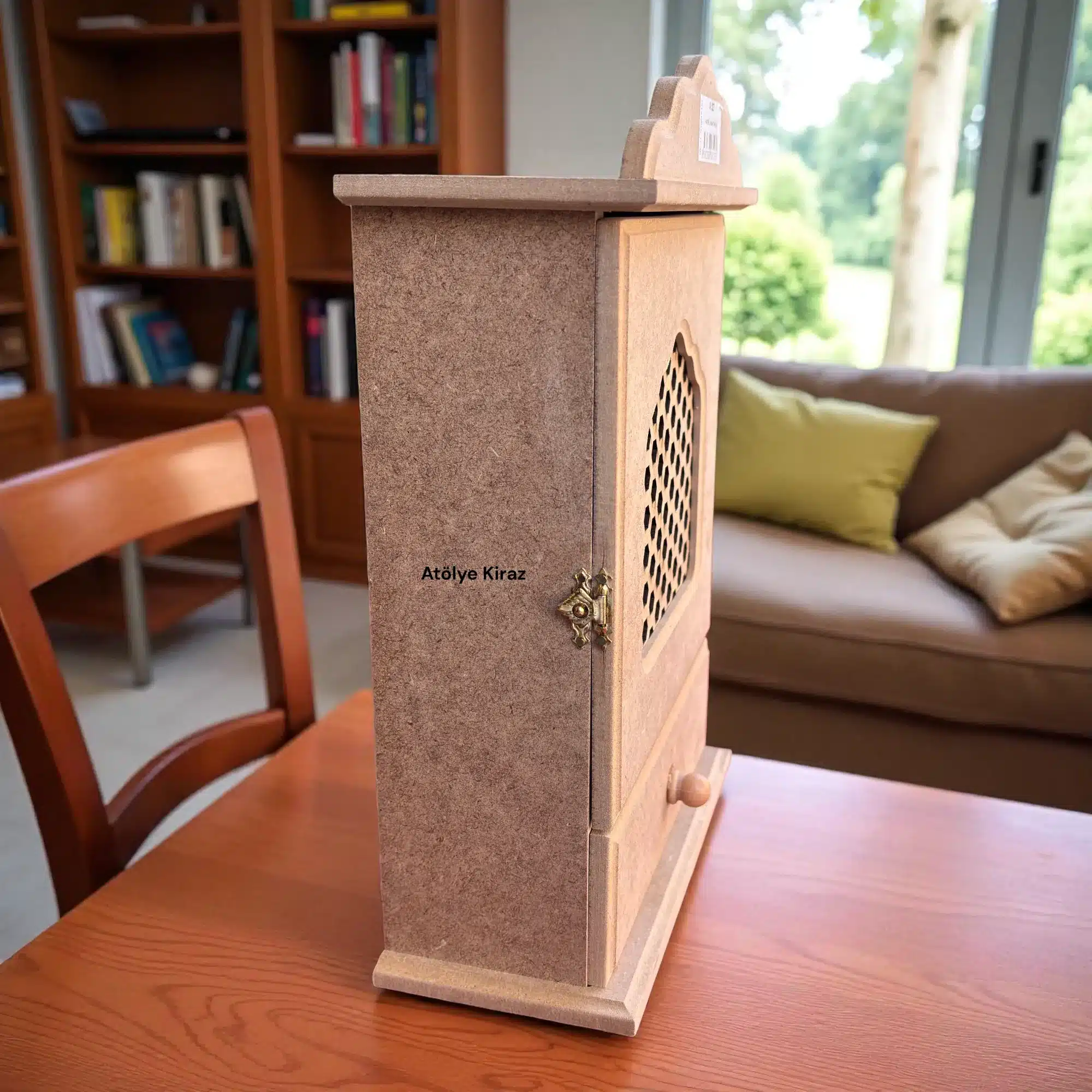 Ham Ahşap Anahtar Askısı (Anahtarlık) | Boyanabilir Duvar Dekoru | 27x22x8 cm | A027 5 Ham Ahşap Anahtar Askısı | Boyanabilir Duvar Dekoru