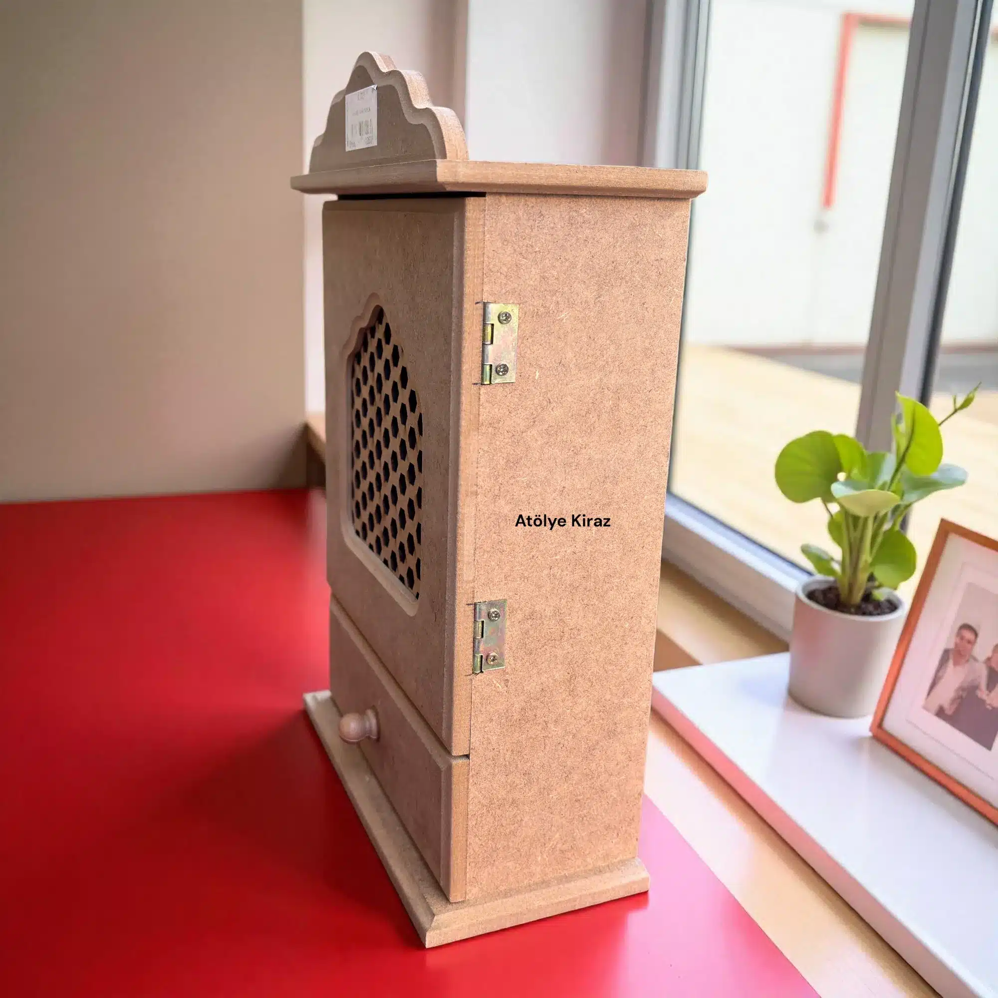 Ham Ahşap Anahtar Askısı (Anahtarlık) | Boyanabilir Duvar Dekoru | 27x22x8 cm | A027 3 Ham Ahşap Anahtar Askısı | Boyanabilir Duvar Dekoru