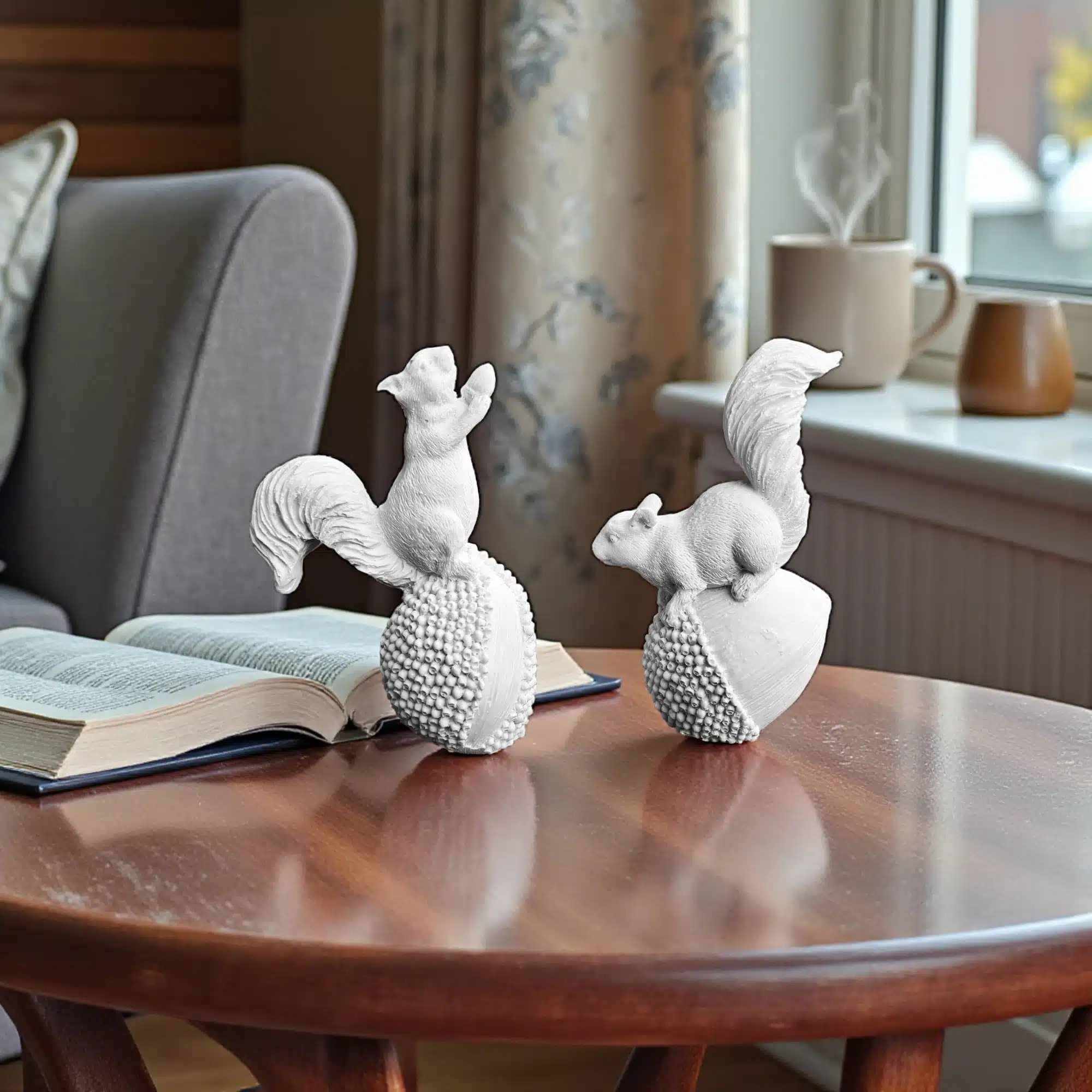 İkili Set Sincap Heykeli