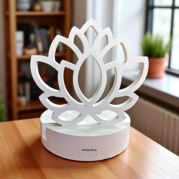 Taş Tozu Lotus Mumluk