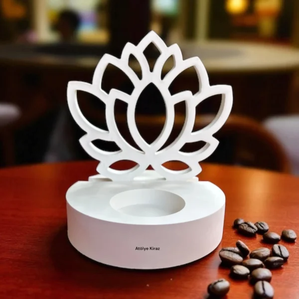 Taş Tozu Lotus Mumluk