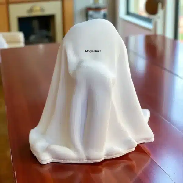 Ham Taş Tozu Hayalet Figürü : Boyanabilir Halloween Dekoru