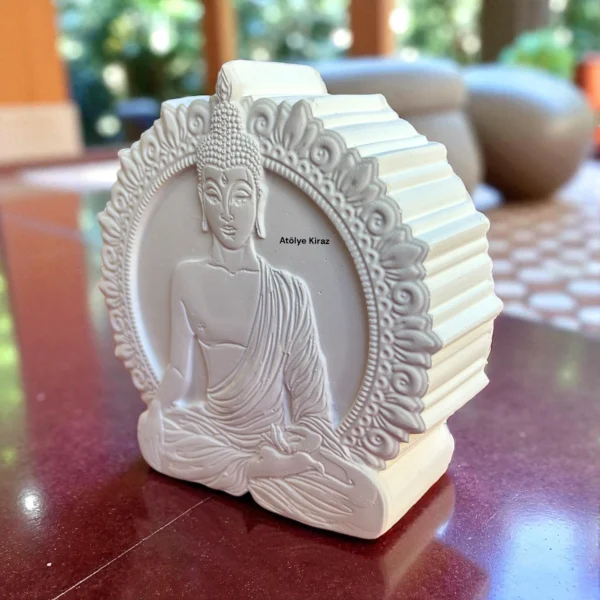 Ham Taş Tozu Buda Heykeli : Boyanabilir Yoga ve Meditasyon Objeleri