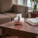 Sevimli Kedi Figürlü Heykel : Boyanabilir Masaüstü Dekor