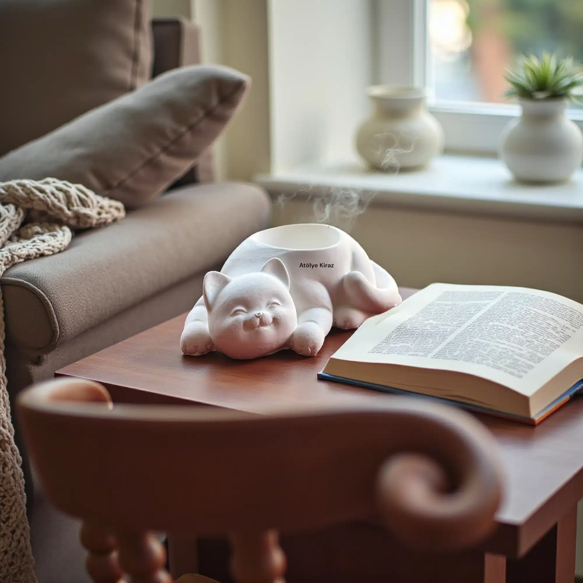 Sevimli Kedi Mumluk : Boyanabilir Tealight & Parafinli Mum Dekor 4 Sevimli Kedi Mumluk : Boyanabilir Tealight & Parafinli Mum Dekor