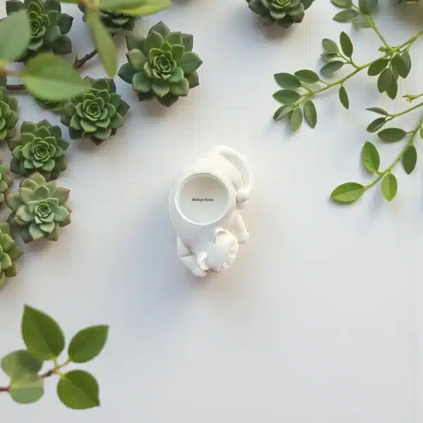 Sevimli Kedi Mumluk : Boyanabilir Tealight &Amp; Parafinli Mum Dekor