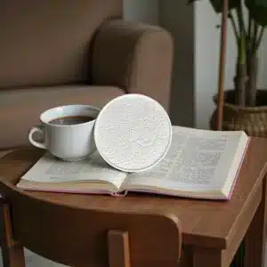 Floral Desenli Bardak Altlığı : Boyanabilir Dekoratif Hobi Objesi