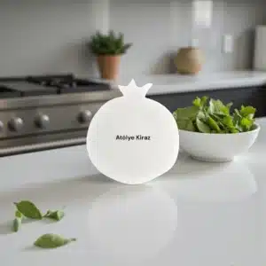 Nar Figürlü Sunumluk : Taş Tozu Bereket ve Şans Tabağı