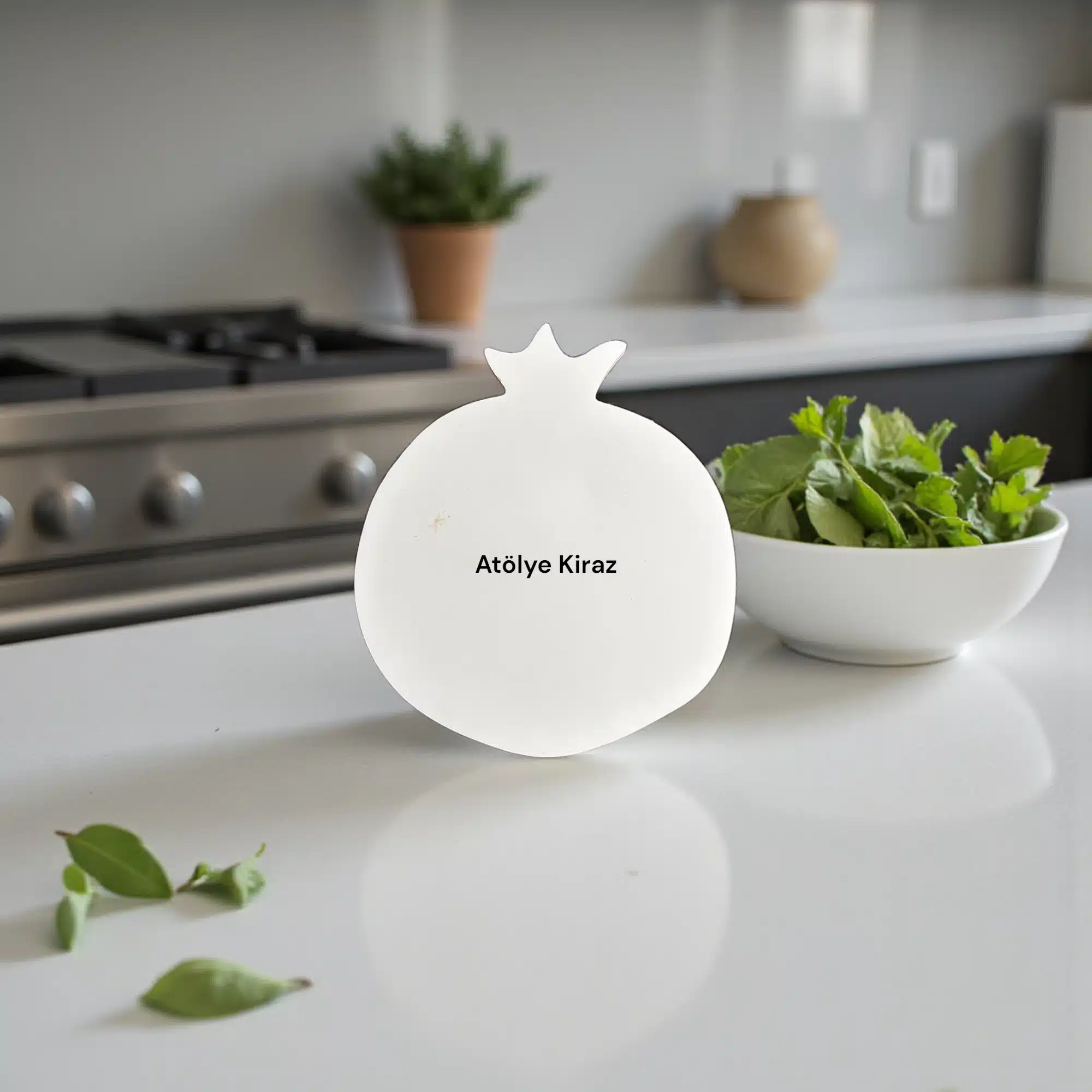 Nar Figürlü Sunumluk : Taş Tozu Bereket ve Şans Tabağı 1 Nar Figürlü Sunumluk : Taş Tozu Bereket ve Şans Tabağı