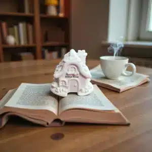 Boyanabilir Peri Evi Figürü : Taş Tozu Minyatür Bahçe Dekoru