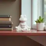 Meditasyon Kurbağası Heykeli : Boyanabilir Yoga Temalı Dekor