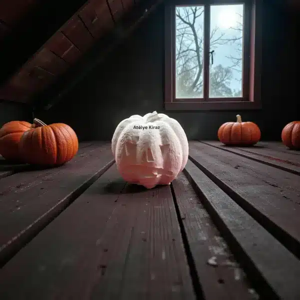 Minik Halloween Kabak Heykeli : Boyanabilir Masaüstü Dekor