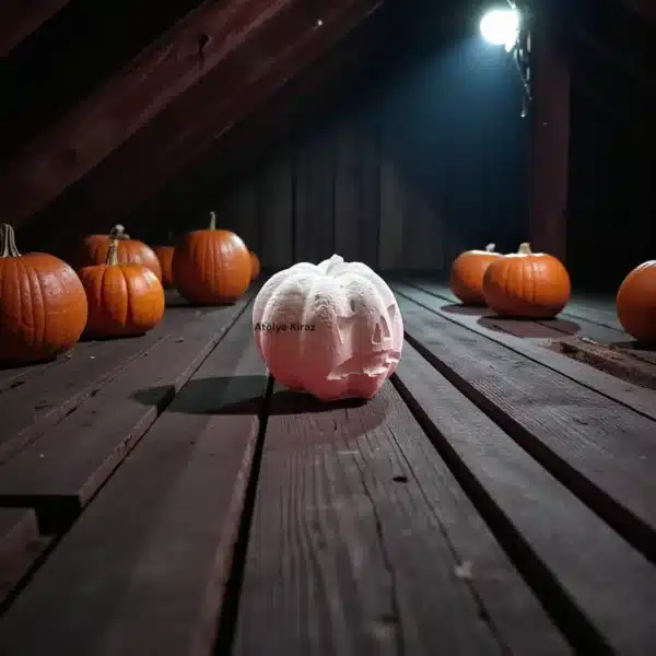 Minik Halloween Kabak Heykeli : Boyanabilir Masaüstü Dekor