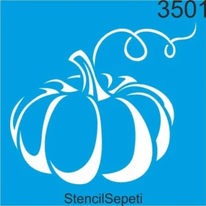 Balkabağı Deseni - 3501 | Stencil Boyama Şablonu - 20x20 cm | T1629