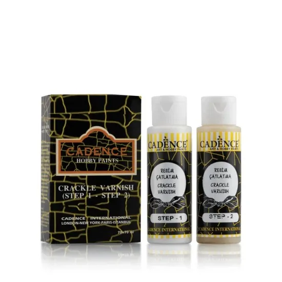 Cadence Resim Çatlatma Crackle Varnish 70Ml Iki Aşamalı Vernik Atölye Kiraz
