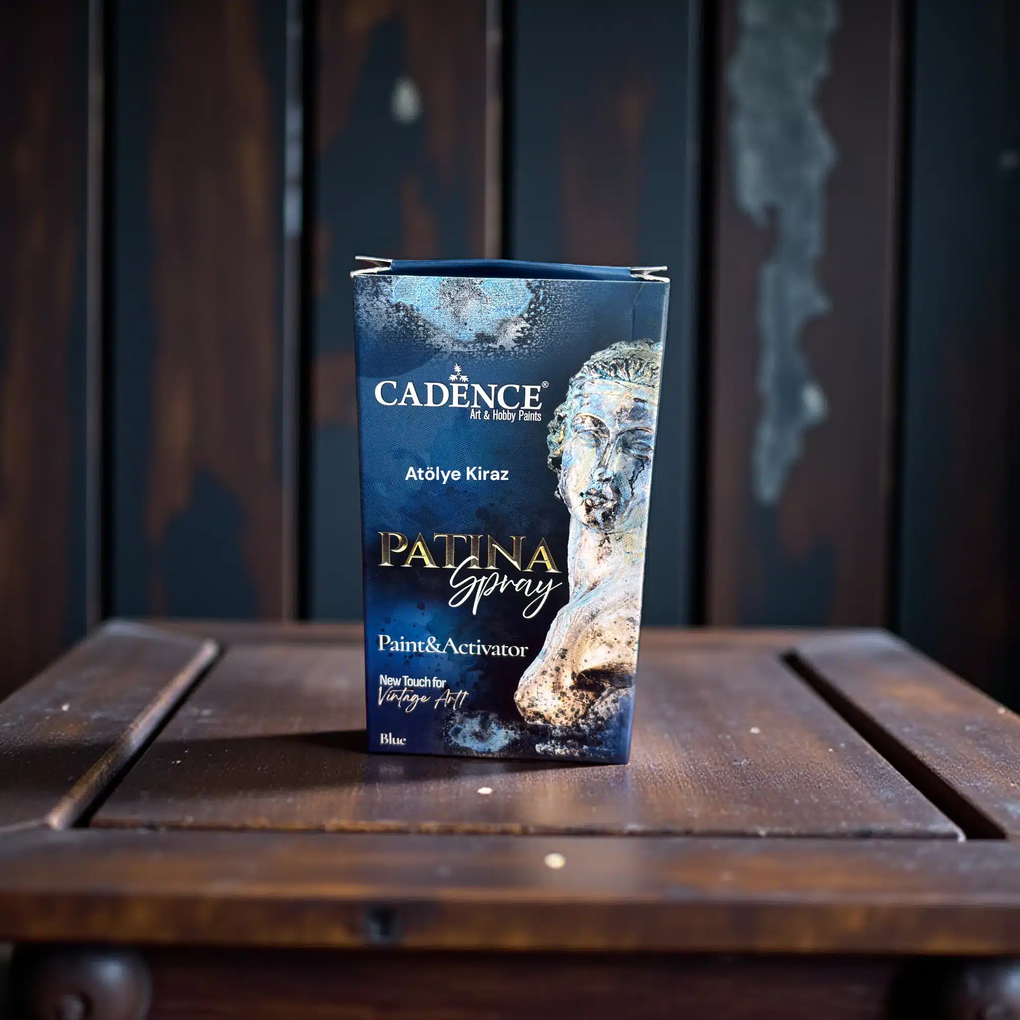 Cadence Patina Sprey Boya ve Aktivatör Seti – Antik Eskitme Efekti İçin Mavi 2 dence Patina Sprey Boya ve Aktivatör Seti – Antik Eskitme Efekti İçin