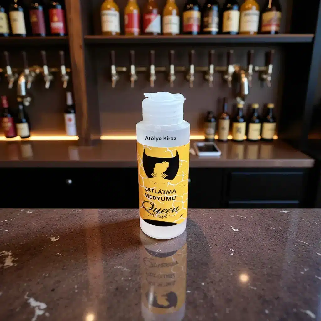 Queen Craft Çatlatma Medyumu : İki Boya Arası Uygulanan Eskitme Malzemesi | 120 ml