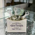 Vintage Tarz El Yapımı Cacao Payraud Desenli  Dekoratif Ahşap Bardak Altlığı Seti: Dekoratif Mutfak Dekoru