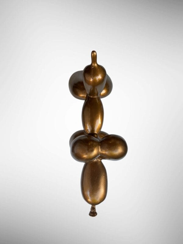 Dekoratif Bronz Renk Balon Köpek Heykel – 30x11x28 cm | Modern Sanat Tarzı Ev ve Ofis Aksesuarı - Görsel 5