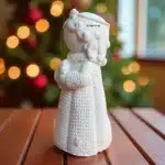 Yıldız Tutan Sevimli Melek Figürü | Boyanabilir Dekoratif Obje
