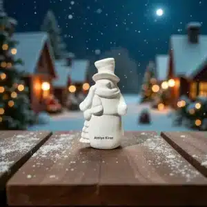 Atkılı Kardan Adam Figürü : Yılbaşı Objesi