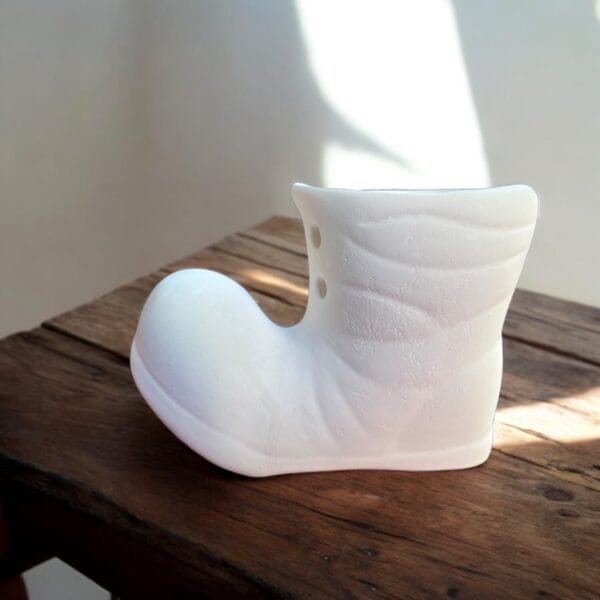 Sevimli Pabuç Saksı – Aytaşı Malzeme, Boyanabilir Dekoratif Obje 20x12,5x9 cm - Görsel 4