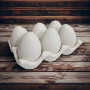 Modern Yumurta Takımı 15x10x8 cm (6 Adet Yumurta ve 1 adet yumurta sunumluğundan oluşur.)