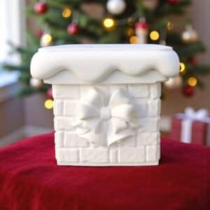 Ham Taş Tozu Yılbaşı Baca Kutusu : Boyanabilir Şömine Biblosu ve Hediye Kutusu