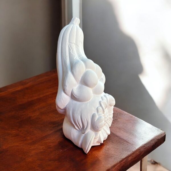 Ayçiçek Detaylı Dekoratif Cüce Figürü – Aytaşı Malzeme, Boyanabilir Obje 18x9x9 cm - Görsel 2