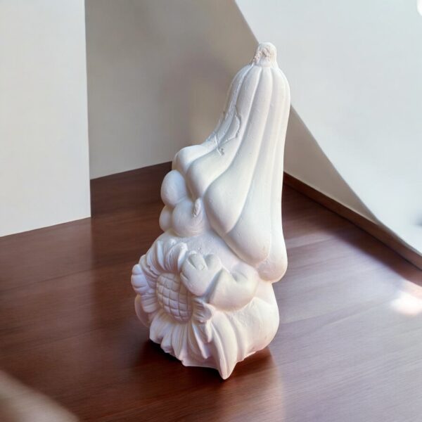 Ayçiçek Detaylı Dekoratif Cüce Figürü – Aytaşı Malzeme, Boyanabilir Obje 18x9x9 cm - Görsel 4