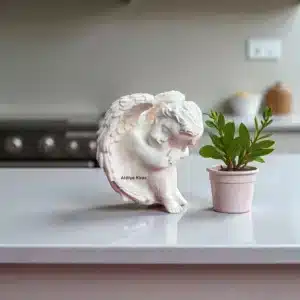 Ham Taş Tozu Uyuyan Melek Heykeli : Dekoratif Obje 8 Uyuyan Melek Heykeli : Dekoratif Obje