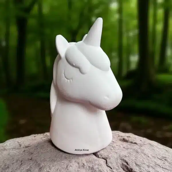Dekoratif Taş Tozu Unicorn Figürü