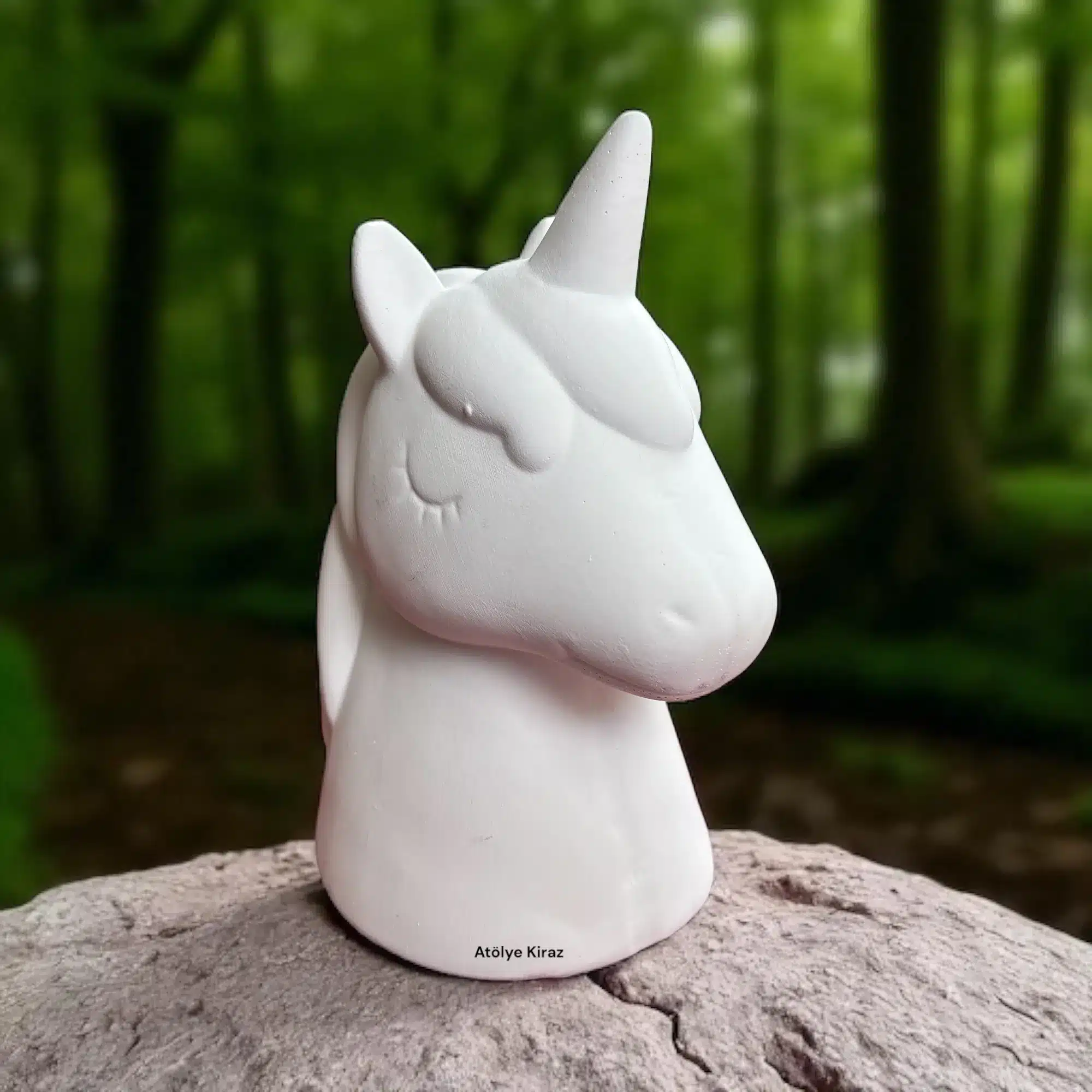 Dekoratif Taş Tozu Unicorn Figürü | Dekoratif Obje | DK138- 20x15x10 cm 2 Dekoratif Taş Tozu Unicorn Figürü