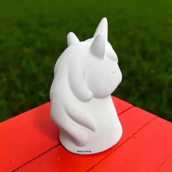 Dekoratif Taş Tozu Unicorn Figürü