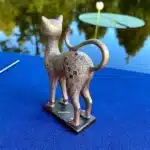 Hiyeroglif Desenli Kedi Heykeli