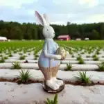Elinde Altın Yumurta Tutan Erkek Tavşan
