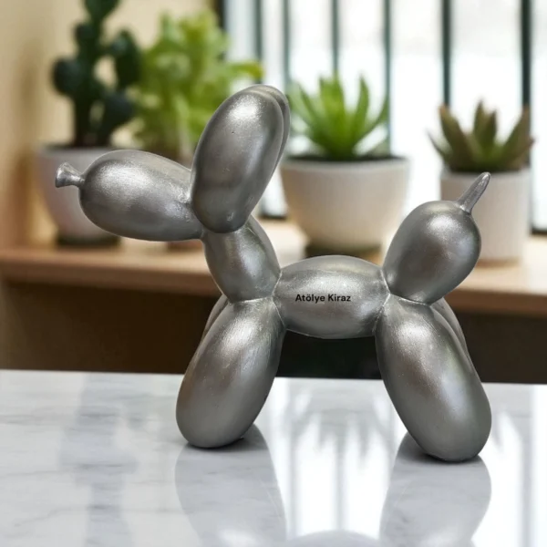 Dekoratif Gri Balon Köpek