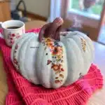 Dekoreli Sonbahar Kabak : El Boyaması Halloween Dekorasyonu