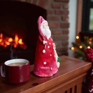 Dekoreli Polyester Uzun Noel Baba Heykeli : Geleneksel Yılbaşı Biblosu