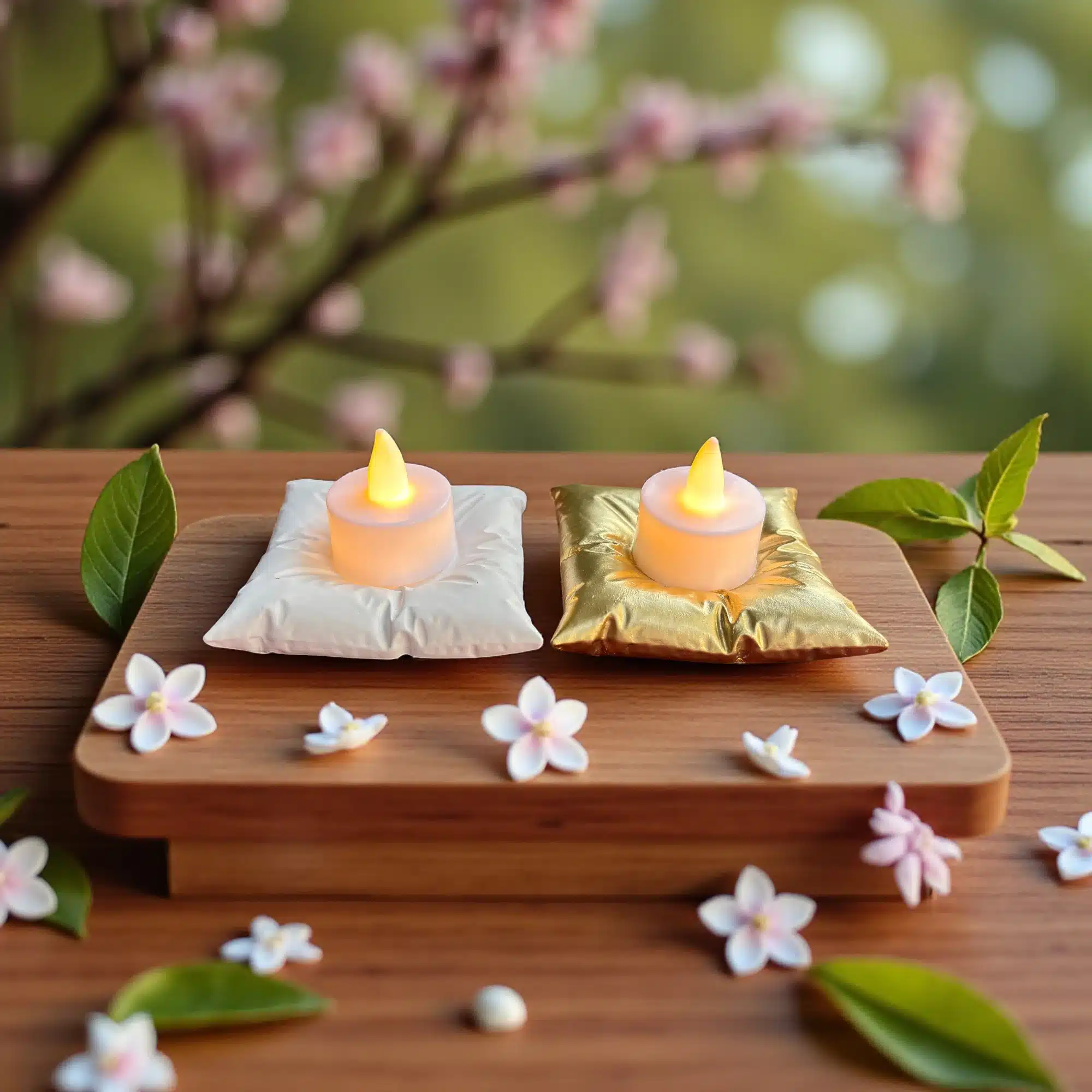 Yastık Figürlü Mumluk : Çift Yönlü Tealight & Normal Mum Desteği 1 Yastık Figürlü Mumluk : Altın