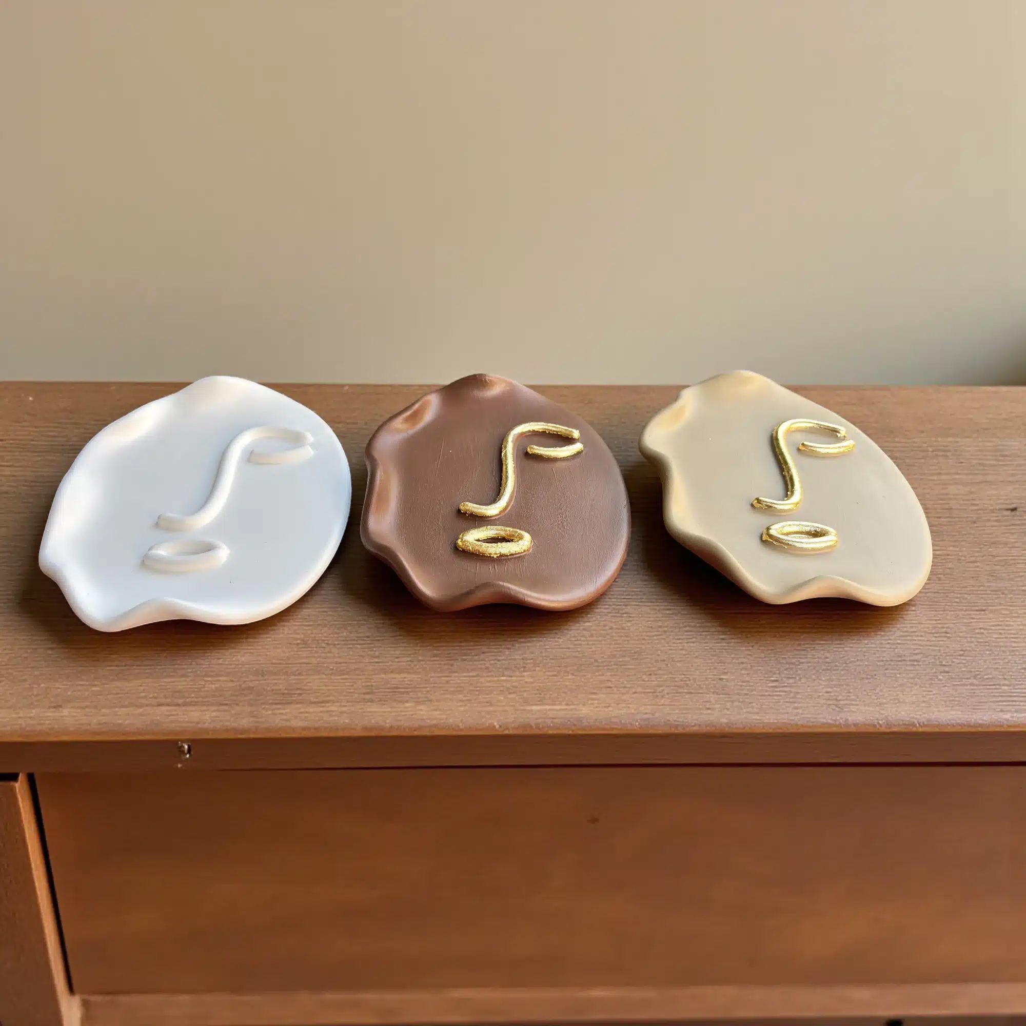 Çok Amaçlı Kullanılabilen Yüz Figürlü Tepsi : Dekoratif Sunum & Takı Tabağı 2 Çok Amaçlı Kullanılabilen Yüz Figürlü Tepsi : Dekoratif Sunum & Takı Tabağı