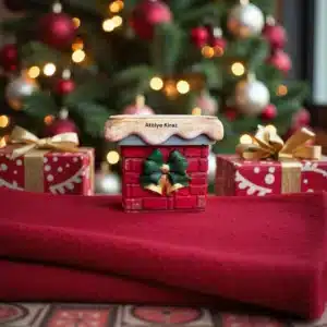 El Boyaması Baca Kutusu : Yılbaşı Temalı Dekoratif Figür