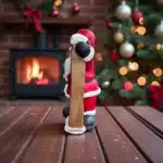 Welcome Levhası Tutan Noel Baba Heykeli : El Boyaması Yılbaşı Dekoru