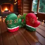 Örgü Desenli Dekoratif Eldiven Heykeli
