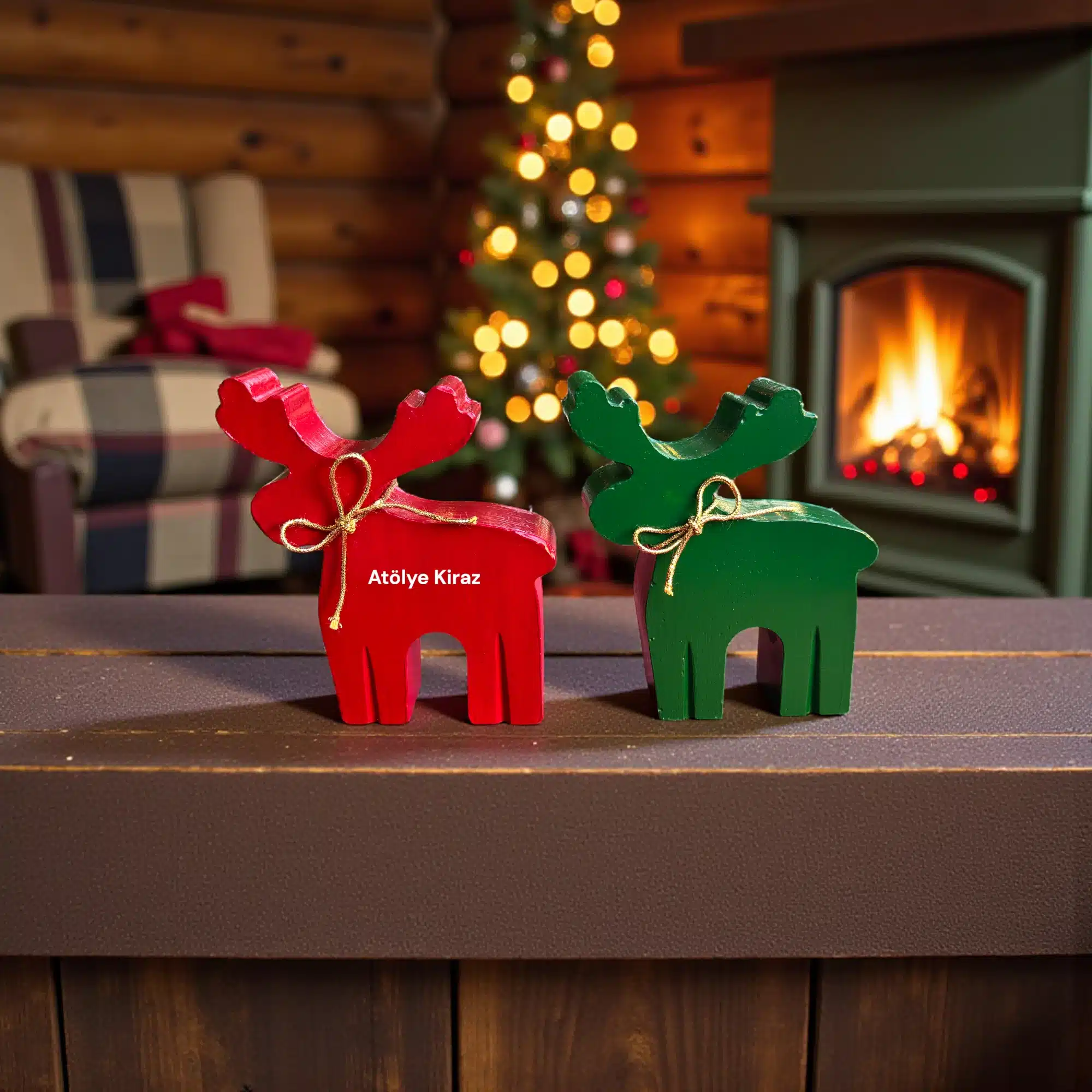 İkili Geyik Figürü