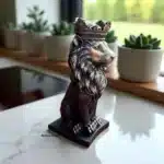 Taçlı Dekorlanmış Aslan Figürü