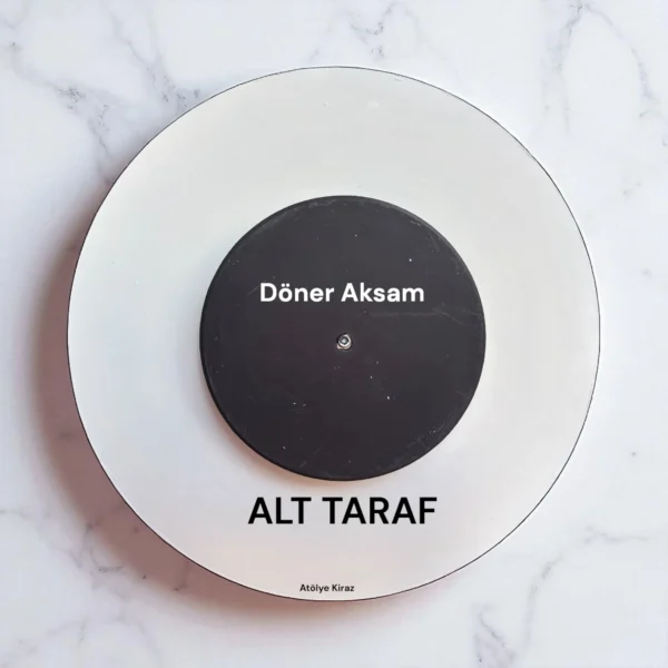 Dekoratif Ahşap Döner Sunumluk - Provence Desenli Servis Tabağı