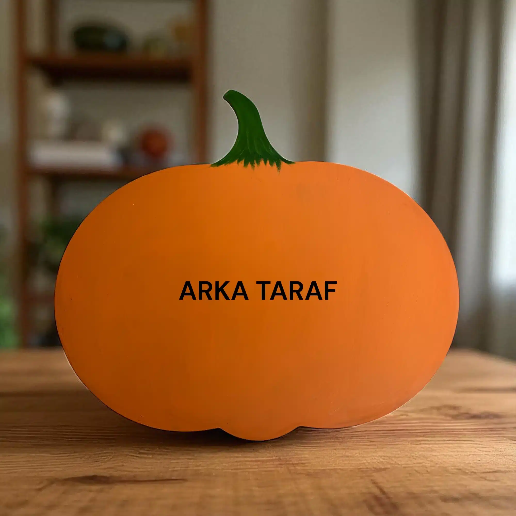 Ahşap Kabak Duvar Süsü ve Sunumluk | Happy Autumn - Halloween Dekoru | 34x30 cm | DKR96 10 Ahşap Kabak Duvar Süsü ve Sunumluk | Happy Autumn - Halloween Dekoru