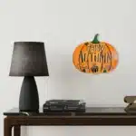 Ahşap Kabak Duvar Süsü ve Sunumluk | Happy Autumn - Halloween Dekoru